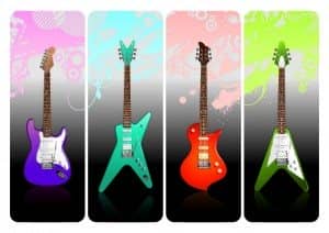 Image of guitars to illustrate an important teaching point about memory training