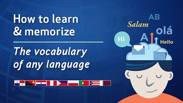 如何学习和记忆任何语言课程标志的词汇