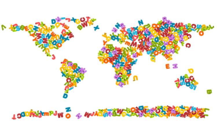 A map of earth to illustrate the mnemonic device of a double alphabet