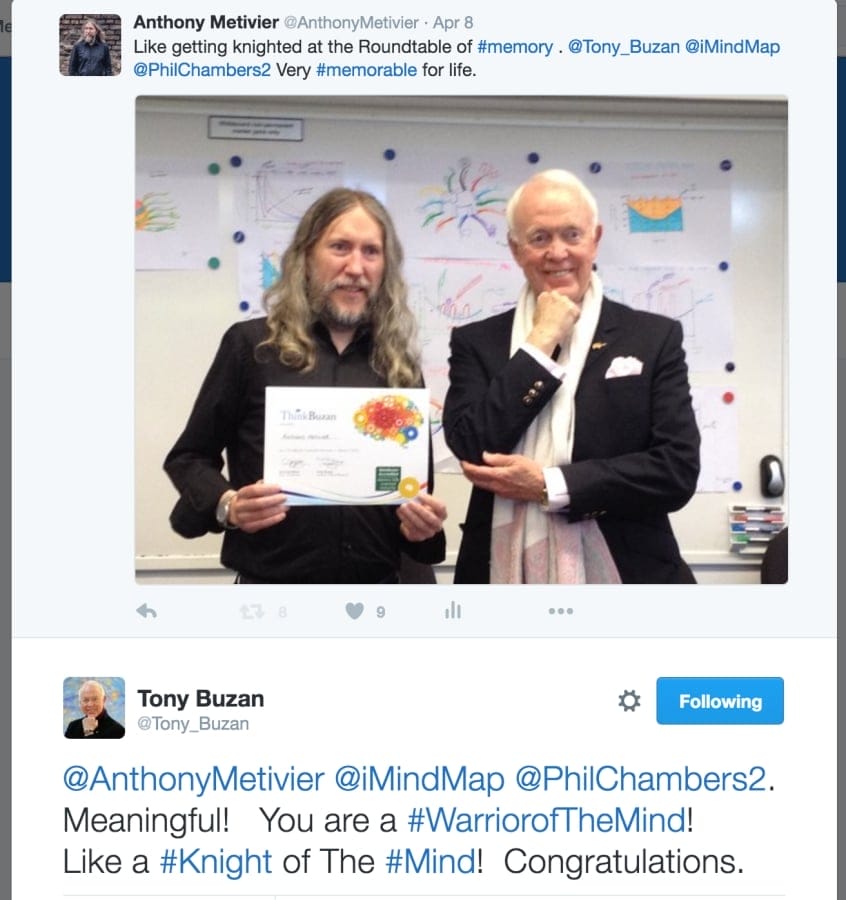 Anthony Metivier with Tony Buzan