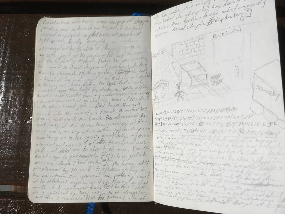Detailed Image of a Memory Journal with note taking by Anthony Metivier