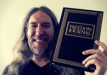 Anthony Metivier with The Freedom Journal for memory improvement and language learning
