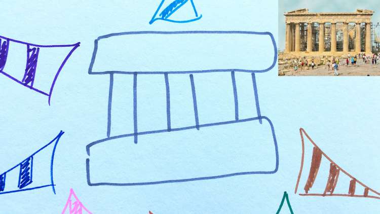 Mind Mapping Example with the Parthenon for Memory Palace Discovery