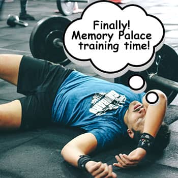 Memory Palace Training Exercises Feature Image of Athlete with a thought bubble