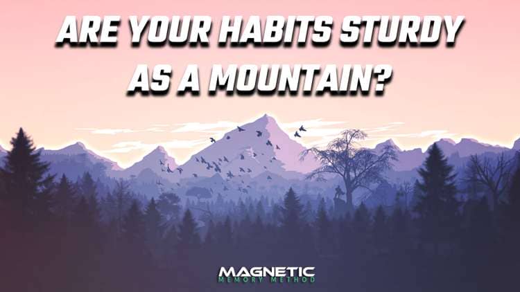 Image of a mountain to express how sturdy habits can be
