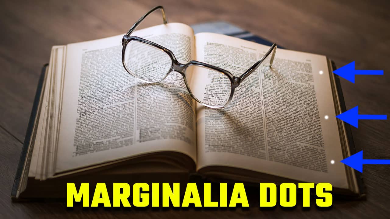 The Marginalia Dot learning technique illustration