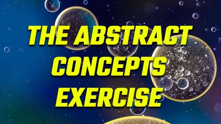 Title card for the abstract concepts memory exercise