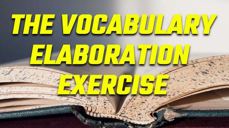Title card for the vocabulary elaboration exercise