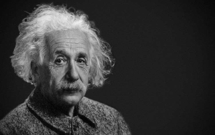 A portrait of Albert Einstein, who likely didn't say many of the quotes attributed to him.