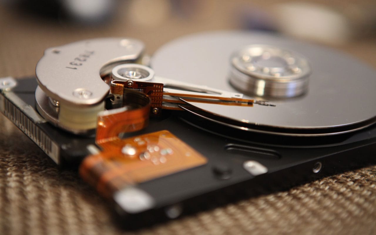 An open computer hard drive. Your brain has space for a lot of memorized information, but you should make a plan to carefully store it before beginning to memorize.