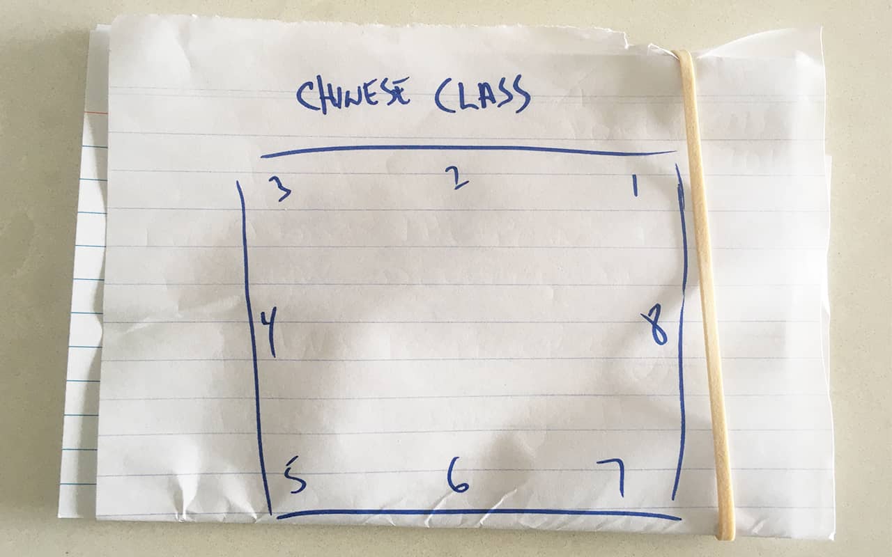 A method for storing Chinese flash cards in a Memory Palace