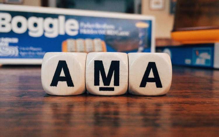 3 letter blocks spelling out the acronym "AMA" - an example of an abbreviation.