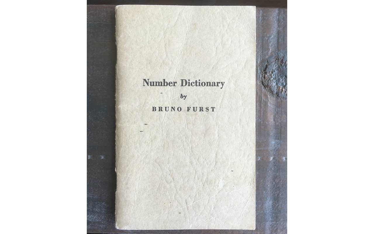 The Bruno Furst Number Dictionary