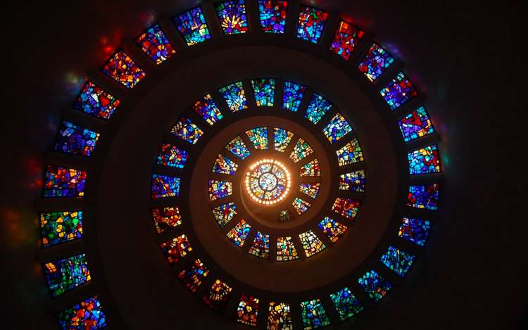 pattern of stained glass windows