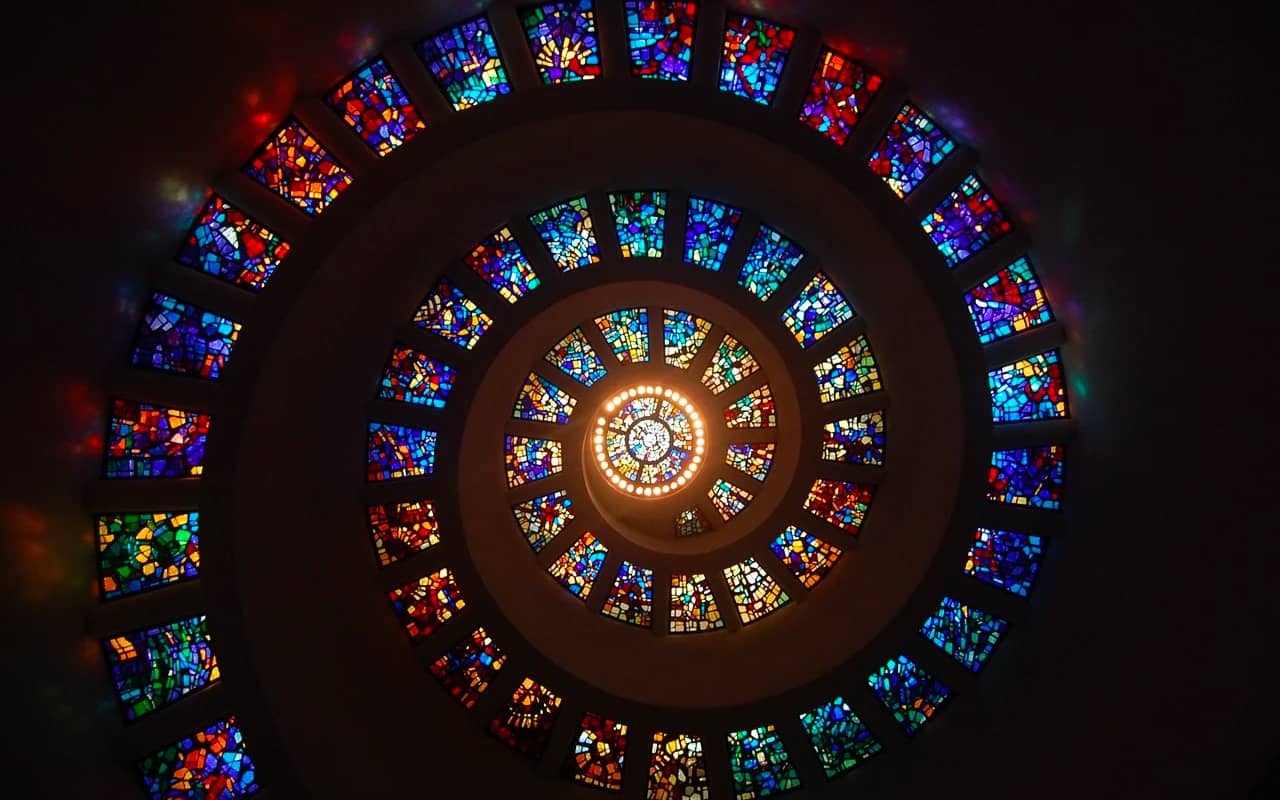 pattern of stained glass windows