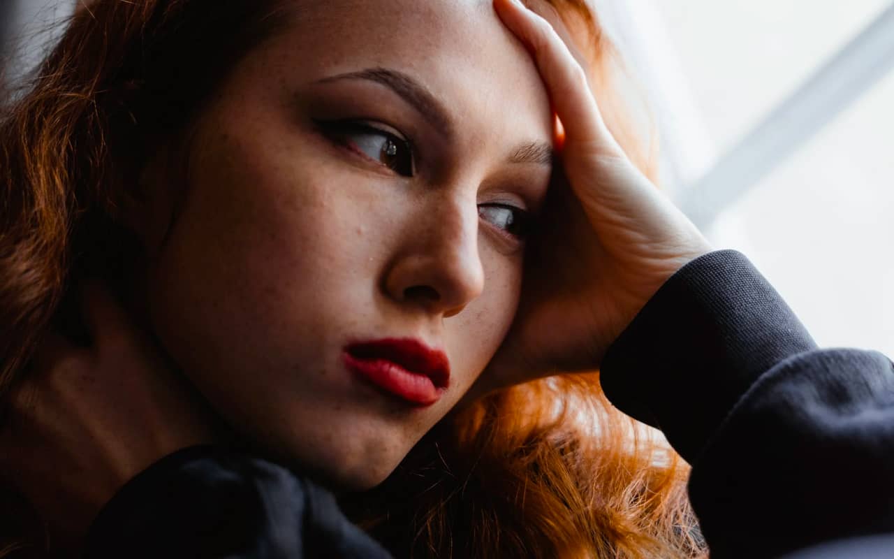 a girl is thinking for herself