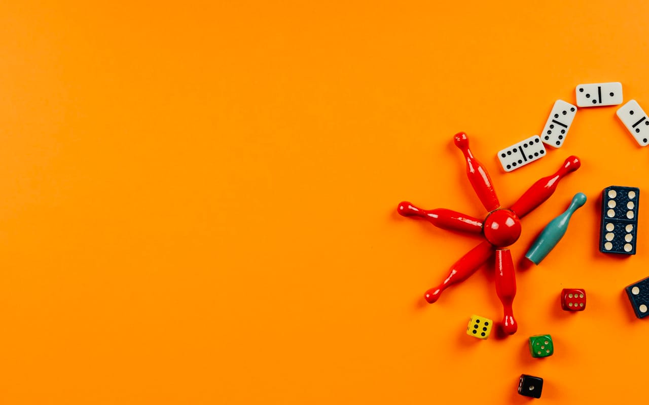 games with an orange background