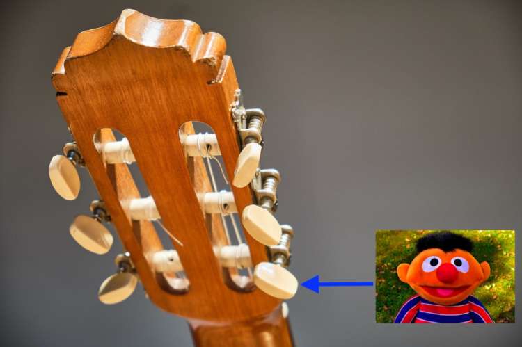 start with your fattest string and call it Ernie