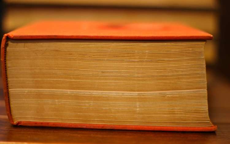 an old red dictionary