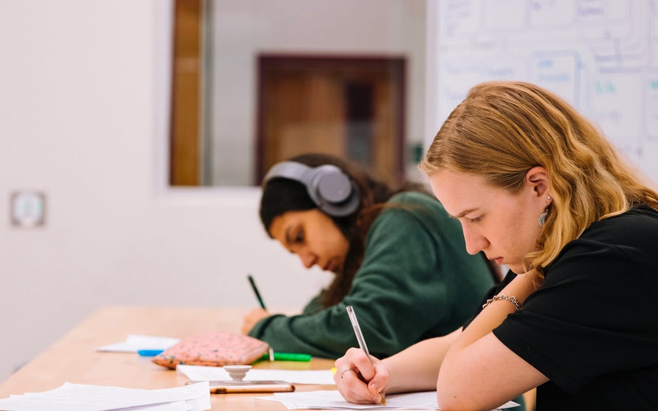 students are doing their exam