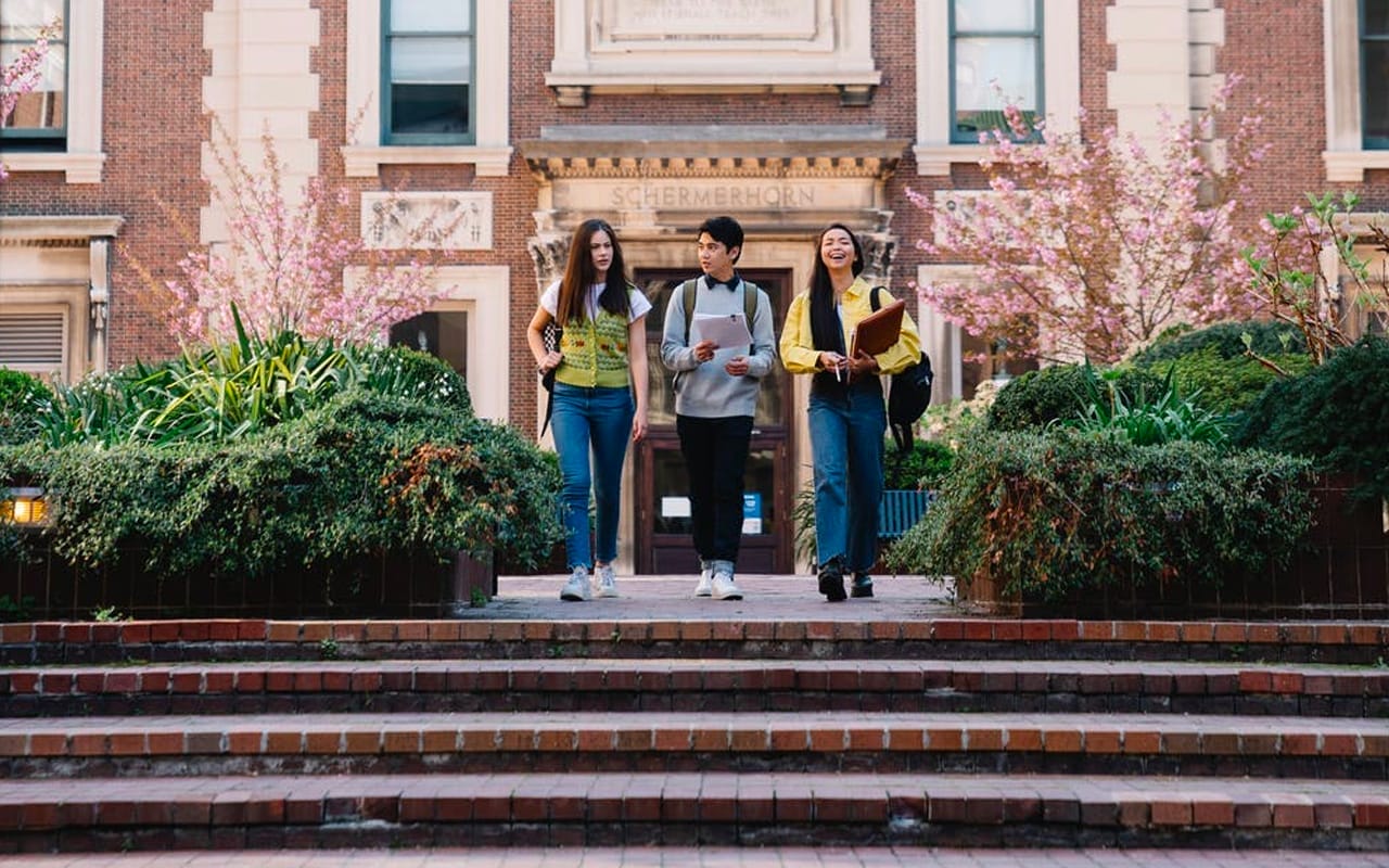 three young students