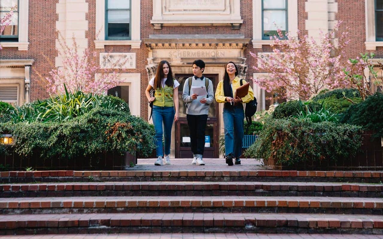 three young students