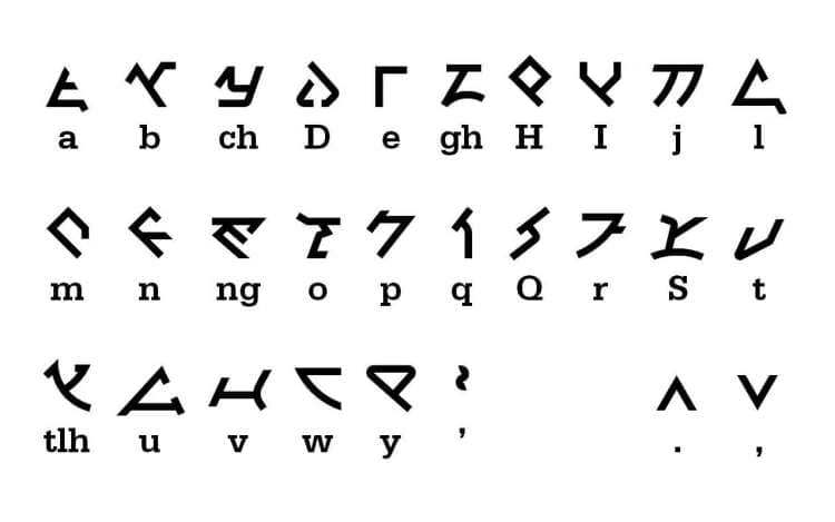 klingon alphabet