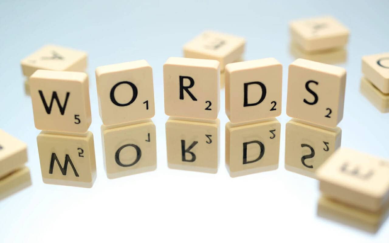 words cubes
