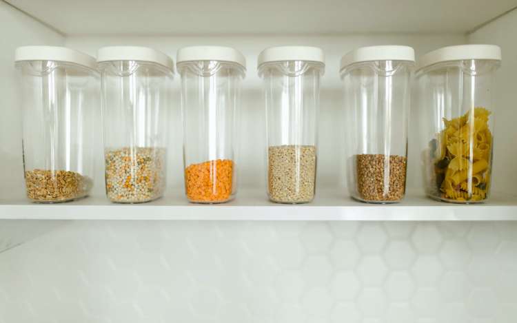 organized food in containers