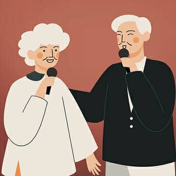 mental acuity feature image of senior couple singing together.