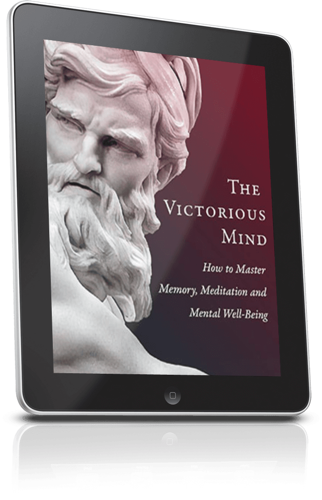 The Victorious Mind Book Cover in Right-facing EreaderTablet