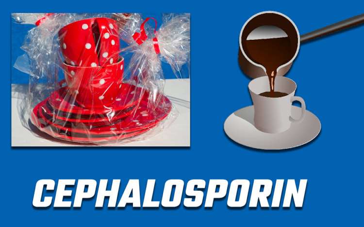 cephalosporin mnemonic example of cups wrapped in cellophane making someone pouring hot chocolate say oh
