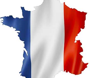 Flag-themed flag of France as feature image for how hard is French to learn article