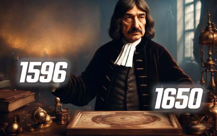 how to remember historical dates and names mnemonic example using Rene Descartes with his birth date and date of demise in his hands