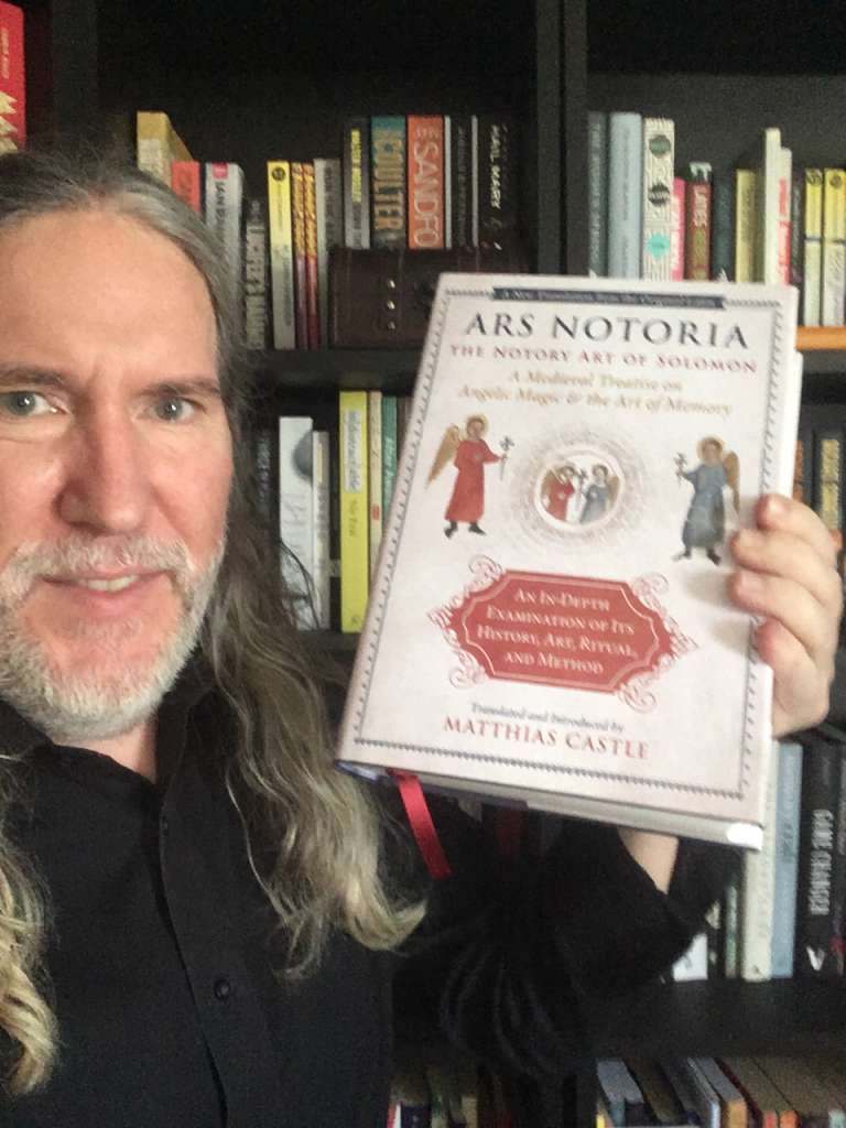 Anthony Metivier with the Matthias Castle edition of Ars Notoria published by Inner Traditions