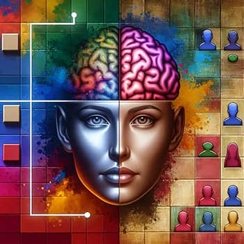 Do brain games work feature image of a woman's portrait on a board game field