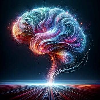 image of a brain rising up from a graph for memory statistics blog post feature image